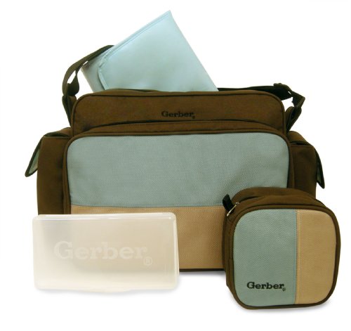 Gerber 4 in 1 Diaper Bag, Brown 41YRZl2iDLL. SL500 Gerber 4 in 1 Diaper Bag, Brown