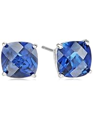 10k Gold Gemstone Cushion-Cut Stud Earrings (6mm)