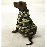 IMAGE OF Camo Hooded Dog Sweatshirt - Small Green
