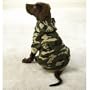 Camo Hooded Dog Sweatshirt - Small Green
