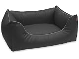 Dogstyle Hundebett Hundekissen World Kunstleder 90x70 schwarz