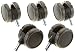 HJH Office 619009 5x Hartbodenrollen 10 mm / 65 mm B�ro-Stuhl-Rollen f�r Hartb�den