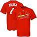 Majestic St Louis Cardinals #4 Yadier Molina Red Youth Players T-shirt