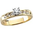 14K White Gold Diamond Engagement Ring - 0.50 Ct.