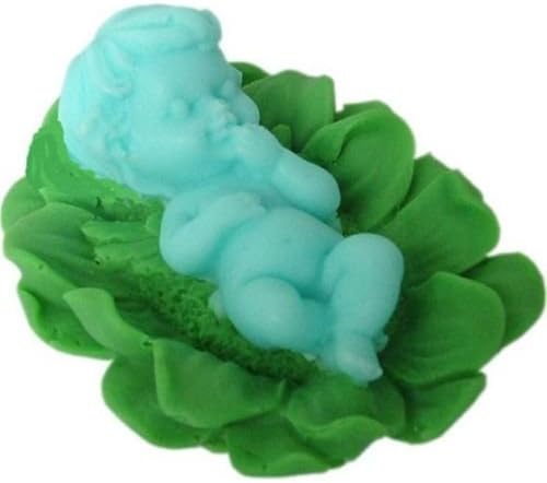 Soap Mold Baby in Lotus Flexible Silicone Mould for Candle Resin Candy Craft