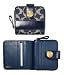 Coach Signature Stripe Medium Zip Around Wallet Denim
