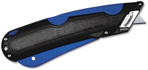 CONSTP Box Cutter Knife w/Shielded Blade, Black/Blue