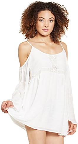 DAILYLOOK Women's, Gauzy Boho Dress, white, L