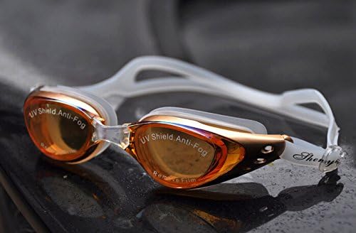 Aberobay Newest Cool Adjustable Plating Anti-fog Anti-UV Treated Ultra Strengthen Wear Swimming Glasses-Gold