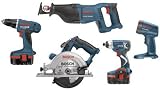 Factory-Reconditioned Bosch CPK51-18-RT 18V Cordless BLUECORE 5-Tool Combo Kit