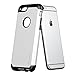 LUVVITT [Ultra Armor] Shock Absorbing Case Best Heavy Duty Dual Layer Tough Cover for Apple Phone 6 / Phone 6s - Black/White