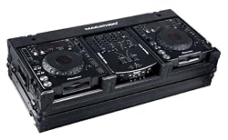 Marathon Flight Road Blk Series Case MA-DJCD10Wblk Holds 2 Large Format CD Players Like Pioneer CDJ1000, Technics Sldz1200 And 10-Inch Mixer