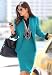 Jessica London Plus Size 3-Piece Suit Wardrober Teal Blue,26