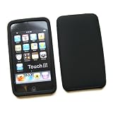 Apple iPod Touch 3 III 3rd Generation Silicone Protector Soft Rubber Skin Case Black