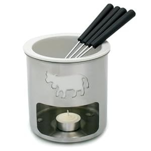 Swissmar 7-piece Swiss Moo Chocolate Fondue Set by Swissmar