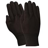 Red Steer 23001-L Mens Jersey Glove, Brown, Large