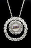 Collegiate Circle Pendant Charm with 18 Sterling Silver Chain East Carolina University Pirates