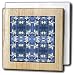 Florene Sixties - Blue and White Star Tye Dye - Tile Napkin Holders
