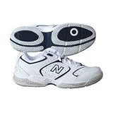 Men's New Balance MC654WN (4E) Tennis Shoe-White/Navy