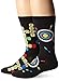 K. Bell Women's 2-Pack Game Night Crew Socks, Black, Shoe Size: 4-10