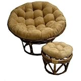 46" Papasan Cushion Fabric: Micro Suede - Black