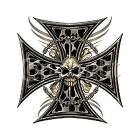 Iron Cross Skull Chain T-shirt