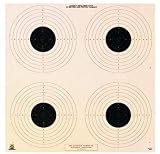 National Target NRA 10-Meter Air Pistol Bullseye Target, 4 Bulls/Page, 100ct