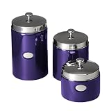 Blue Contempo Canisters - Set of 3 by