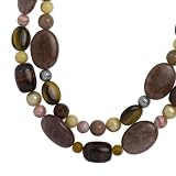 Carolyn Pollack Sterling Silver Spicy Reds Double Strand 16 Beaded Necklace