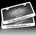 Cadillac 3D Name on Chrome Metal License Frames, Pair