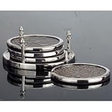BROWN CROCODILE 5 PIECE COASTER SET