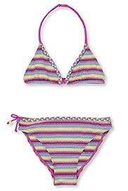 Halterneck Striped Bikini