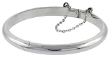 Sterling Silver Plain High Polished Baby Bangle, over 3/16 (5mm) Thin
