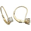 14kt Yellow Gold Diamond Fashion Lever-Back Earrings