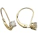 14kt Yellow Gold Diamond Fashion Lever-Back Earrings