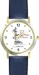 Habit 2 - The Power of to Choose, Crossroads (English Text) - DELUXE TWO-TONE WATCH from THE 7 HABITS - WATCH COLLECTION BY WATCHBUDDY&reg; - Arabic Numbers - Blue Leather Strap-Size-Children's Size-Small ( Boy's Size & Girl's Size )