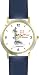 Habit 2 - The Power of to Choose, Crossroads (English Text) - DELUXE TWO-TONE WATCH from THE 7 HABITS - WATCH COLLECTION BY WATCHBUDDY&reg; - Arabic Numbers - Blue Leather Strap-Size-Women's Size-Small