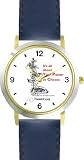 Habit 2 - The Power of to Choose, Crossroads (English Text) - DELUXE TWO-TONE WATCH from THE 7 HABITS - WATCH COLLECTION BY WATCHBUDDY&reg; - Arabic Numbers - Blue Leather Strap-Size-Children's Size-Small ( Boy's Size & Girl's Size )