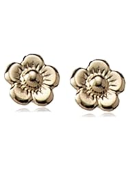 Childrens 14k Flower Safety Earrings