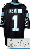 Cam Newton signed Carolina Panthers Black Reebok Premier EQT Jersey- Newton Hologram