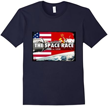 Men's THE SPACE RACE TSHIRT USA USSR XL Navy