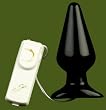 Anal Butt Plug Large Black Multi-Speed