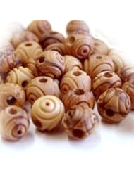 7.5mm round Rosary carved Beads (500 beads) - Betlehem Olive wood