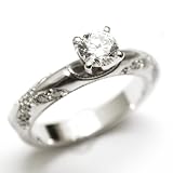 Diamond Engagement Ring, 18k White Gold, Ring Size 6.5 (0.37 T.w) Center Stone NOT Included