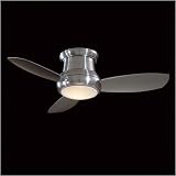 Minka Aire F519-BN Concept II Three 52 Blade Ceiling Fan in Brushed Nickel and Silver