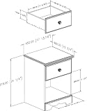 South Shore Summer Breeze Collection Night Stand, Chocolate
