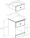 South Shore Summer Breeze Collection Night Stand, Chocolate