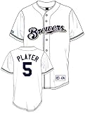 Yovani Gallardo Jersey: Milwaukee Brewers Adult Home White # 49