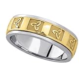 Hand Made Celtic Wedding Band in 14k Two Tone Gold 41YSIkdHTgL. SL160 Hand Made Celtic Wedding Band in 14k Two Tone Gold