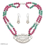 Agate jewelry set, 'Royal Heirloom' 18.9 W 0.6 L